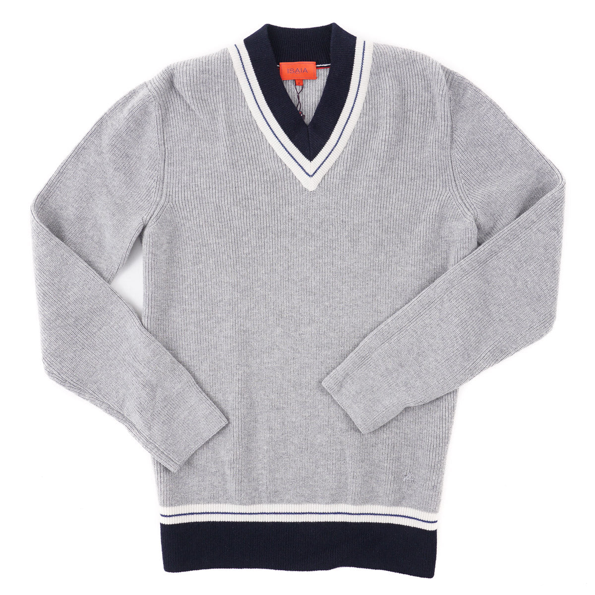 Isaia Cashmere Sweater with Contrast Details - Top Shelf Apparel