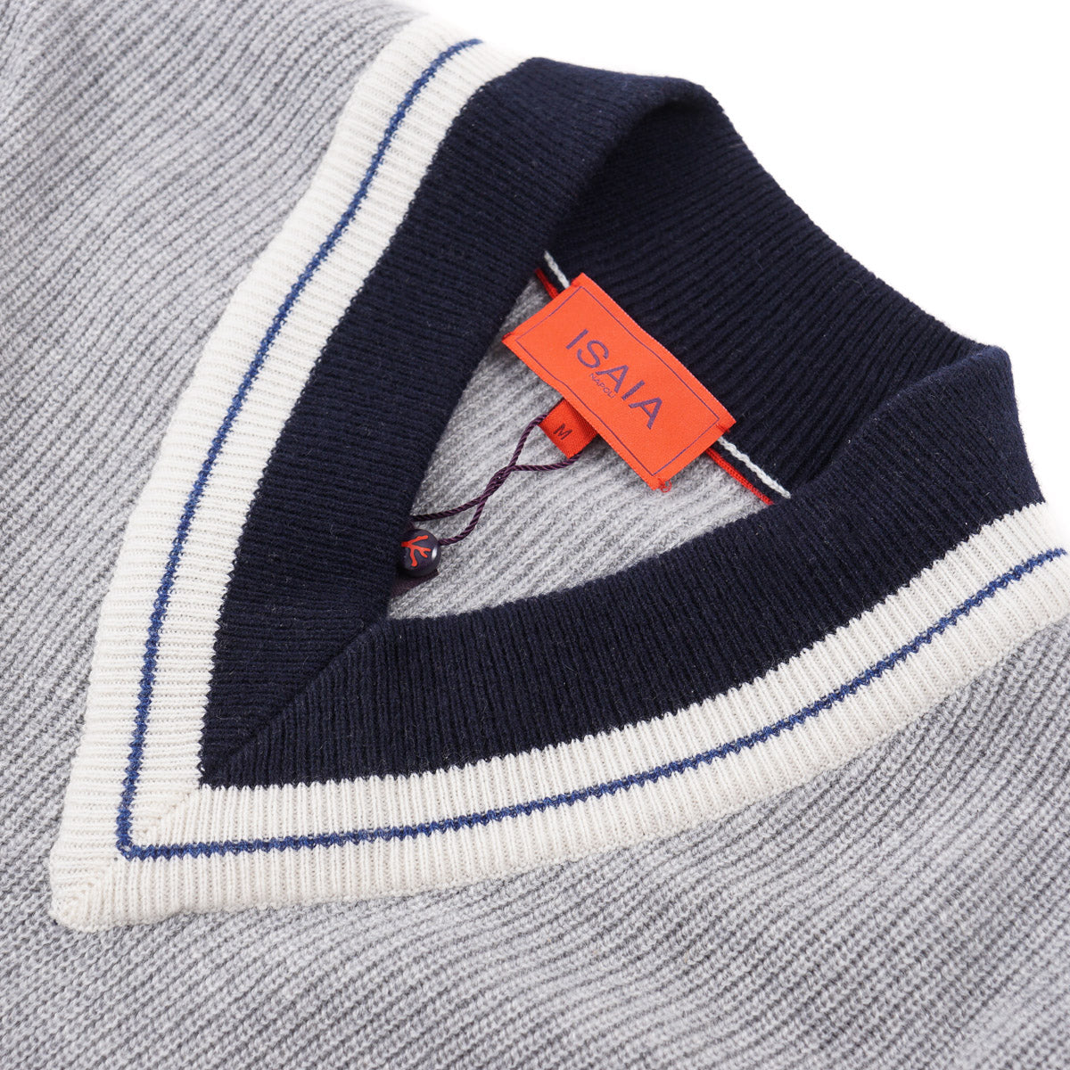 Isaia Cashmere Sweater with Contrast Details - Top Shelf Apparel