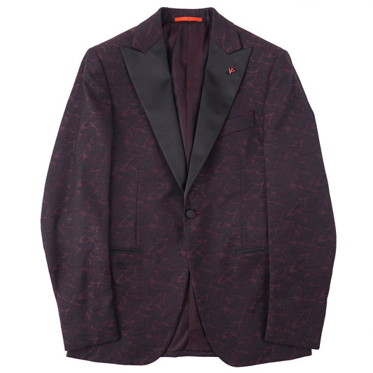 Isaia Slim-Fit Paisley Brocade Smoking Jacket - Top Shelf Apparel