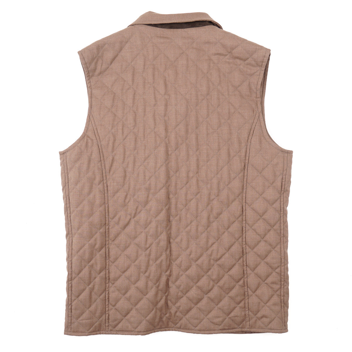 Isaia Quilted Padded Lambskin Suede Vest - Top Shelf Apparel