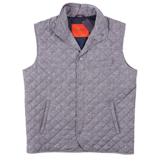 Isaia Quilted 'Extralight Aqua Print' Vest - Top Shelf Apparel