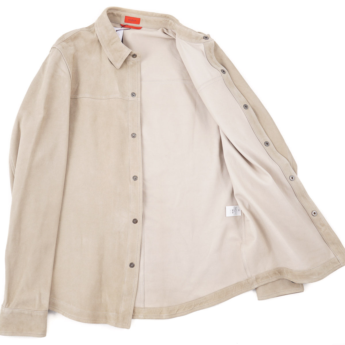 Isaia Lamb Suede Leather Overshirt Jacket - Top Shelf Apparel