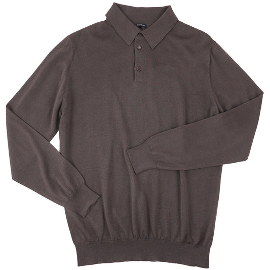 Manrico Lightweight Cashmere-Silk Polo Sweater