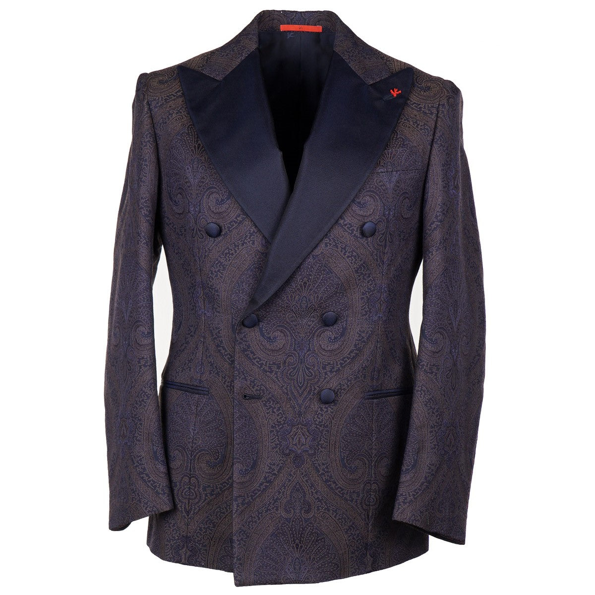 Isaia Paisley Brocade Smoking Jacket - Top Shelf Apparel