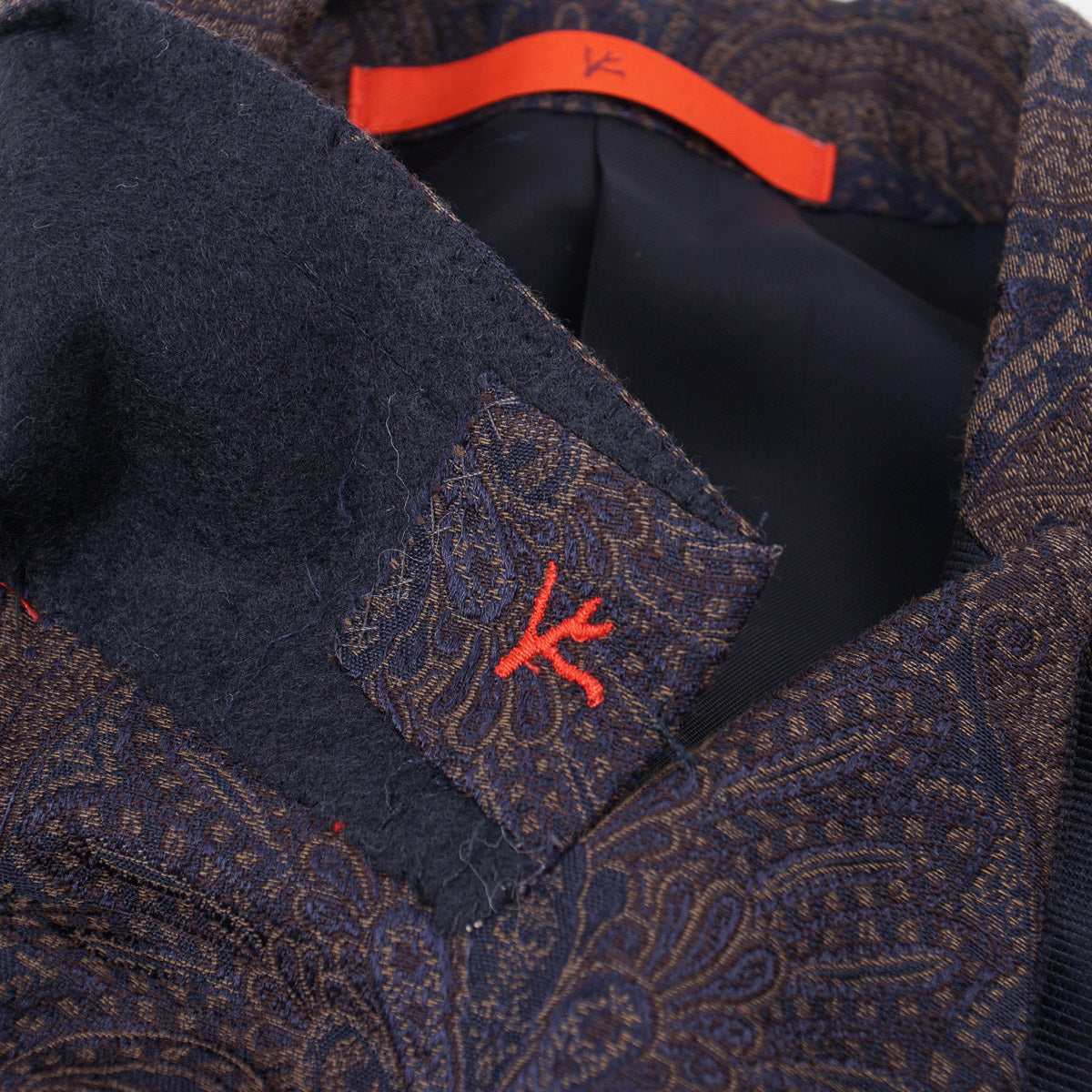 Isaia Paisley Brocade Smoking Jacket - Top Shelf Apparel