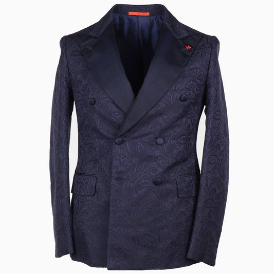 Isaia Slim-Fit Brocade Smoking Jacket - Top Shelf Apparel