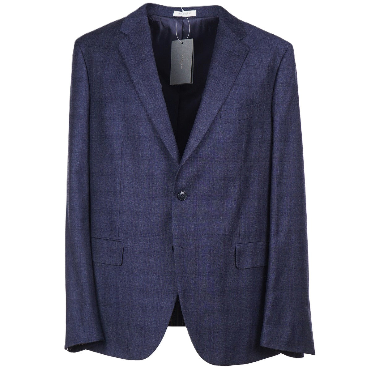 Boglioli Dark Blue Check Wool Suit - Top Shelf Apparel