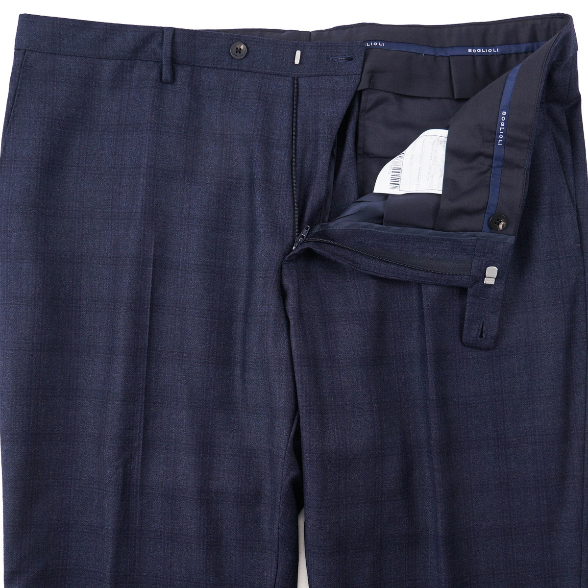Boglioli Dark Blue Check Wool Suit - Top Shelf Apparel