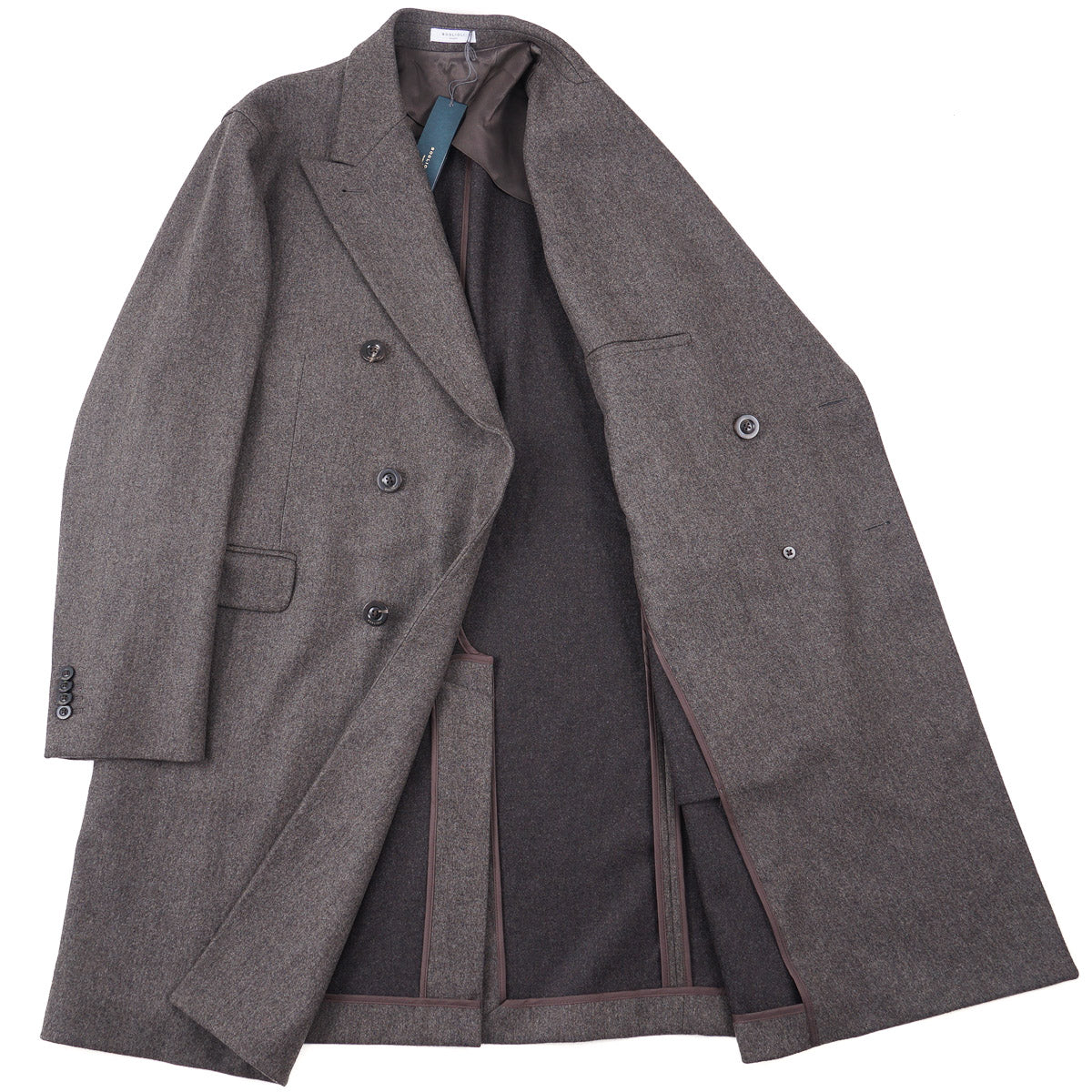 Boglioli Tailored-Fit Flannel Wool Overcoat - Top Shelf Apparel