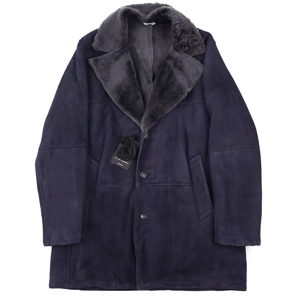 Hettabretz Plush Shearling Leather Overcoat