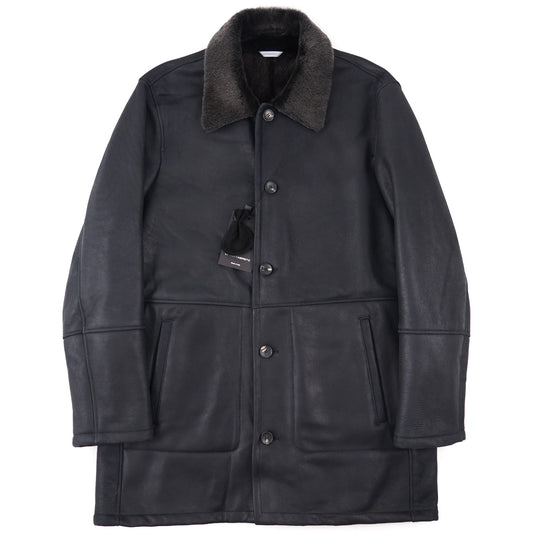 Hettabretz Satin Shearling Leather Overcoat