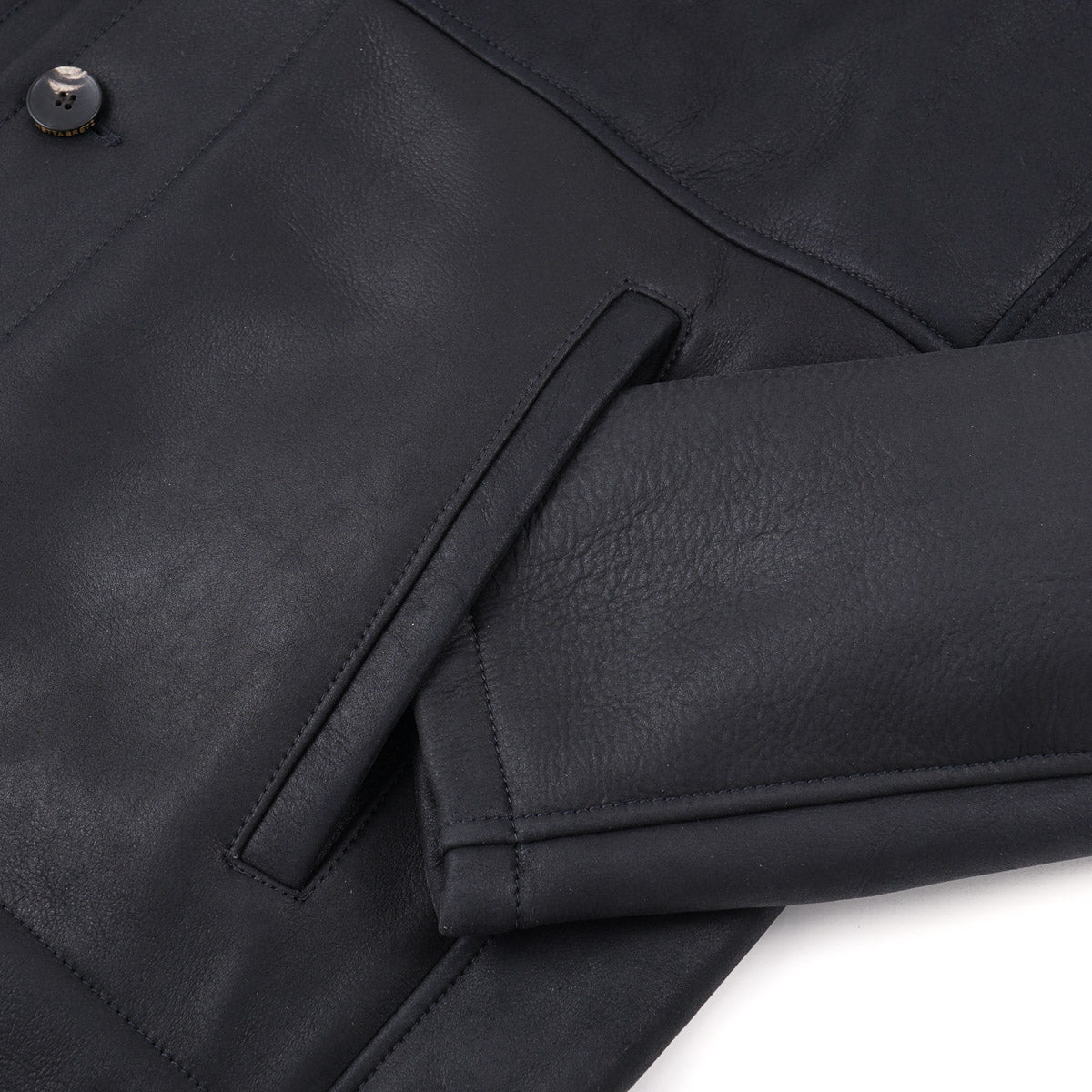 Hettabretz Satin Shearling Leather Overcoat