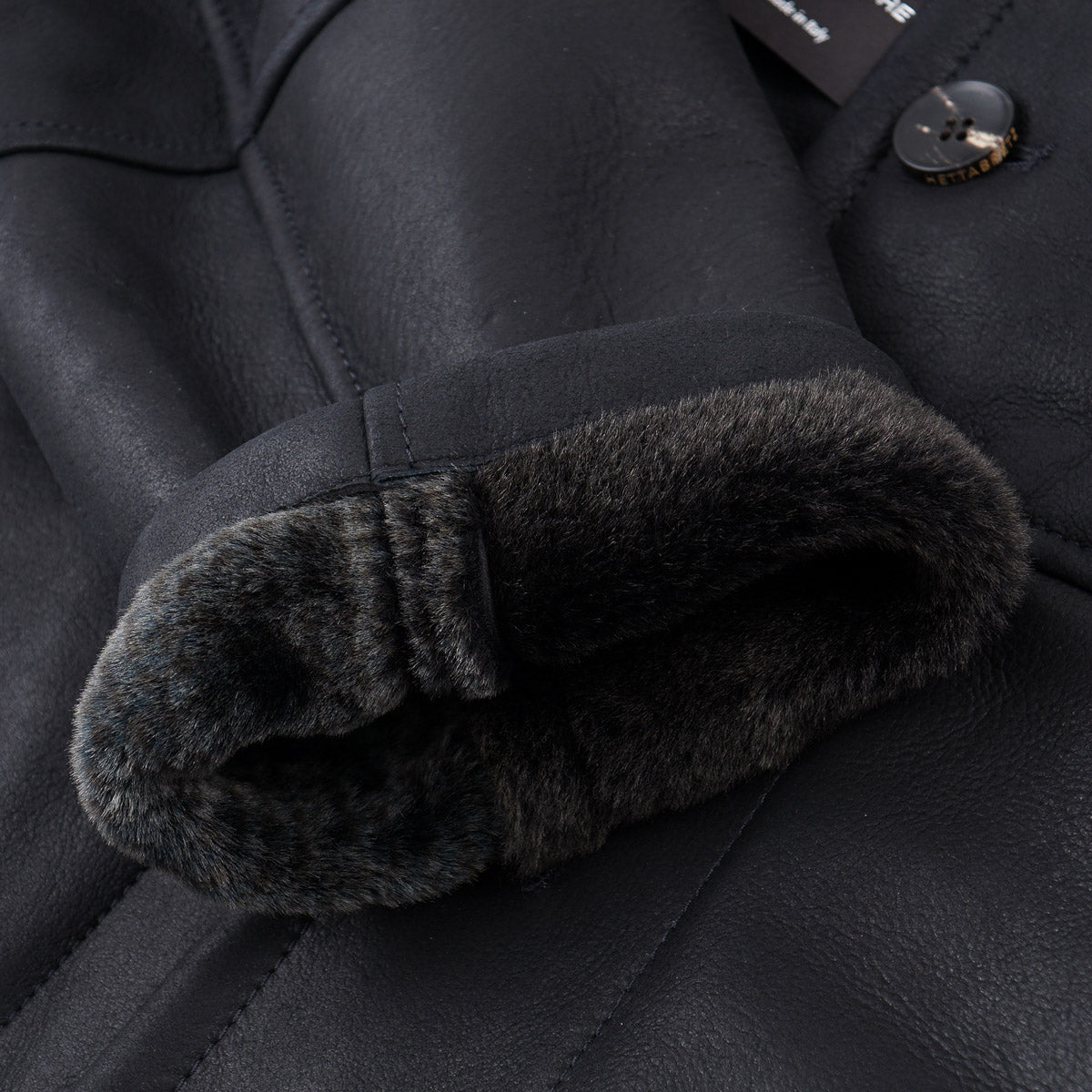 Hettabretz Satin Shearling Leather Overcoat