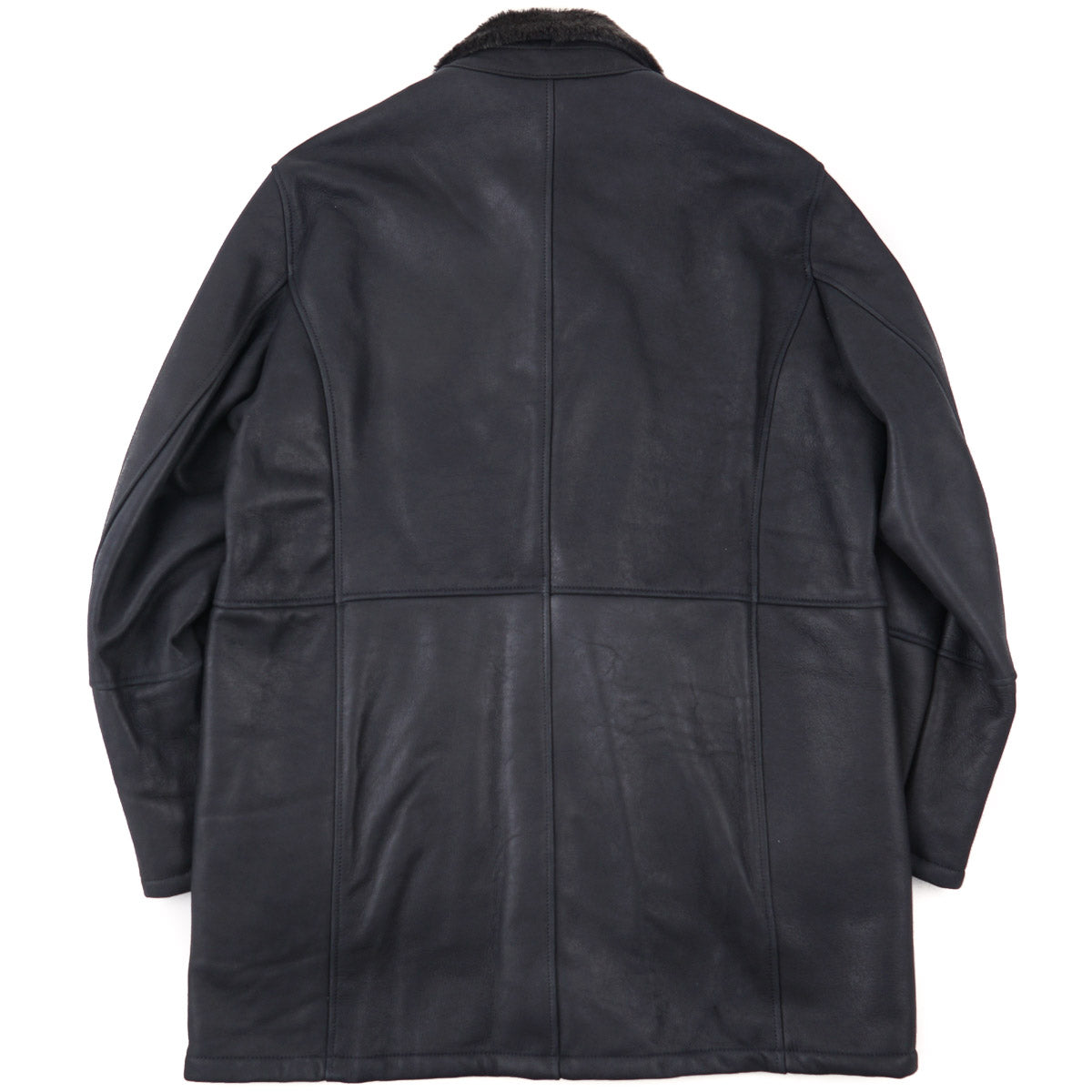 Hettabretz Satin Shearling Leather Overcoat