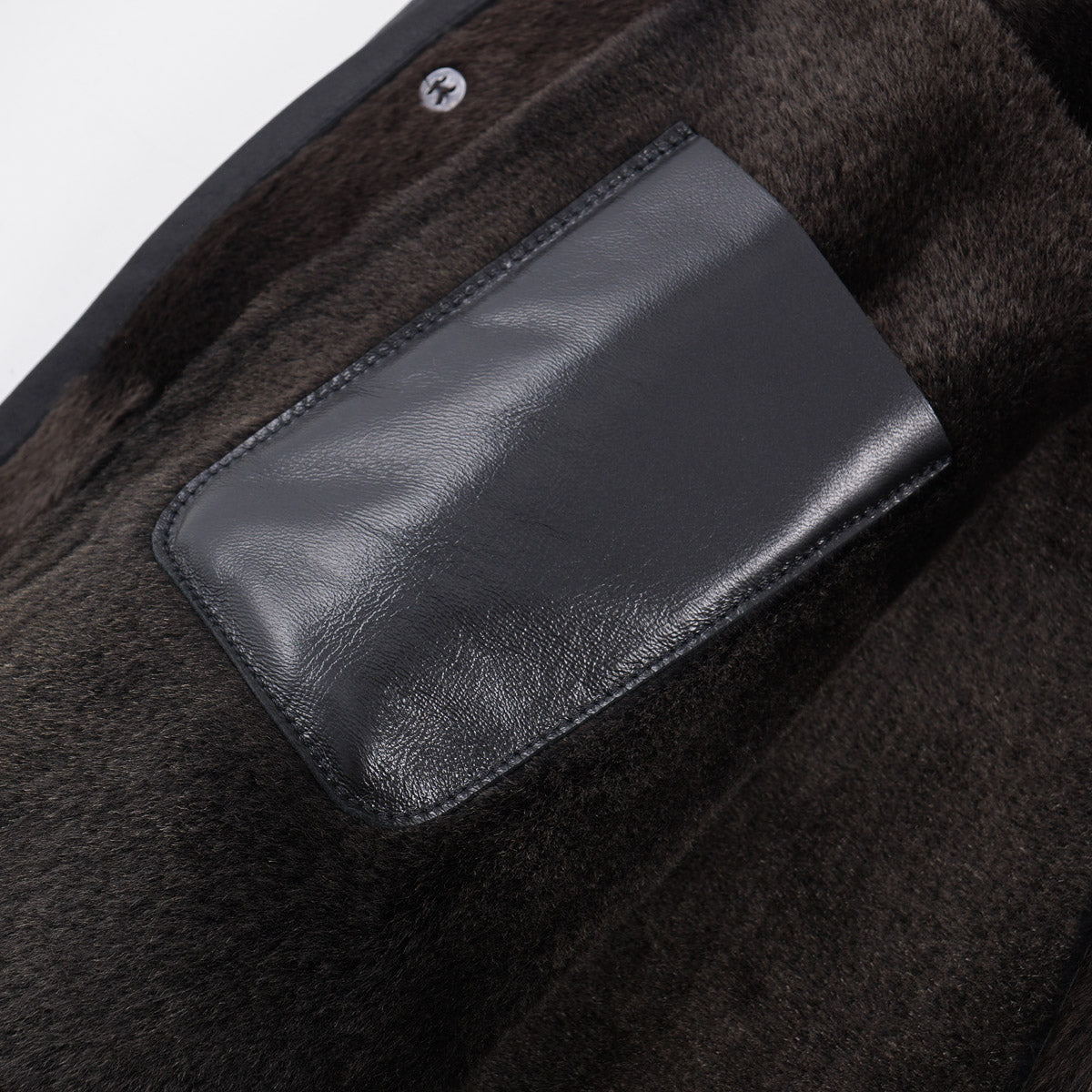 Hettabretz Satin Shearling Leather Overcoat