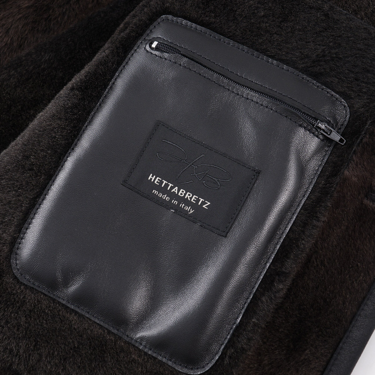 Hettabretz Satin Shearling Leather Overcoat