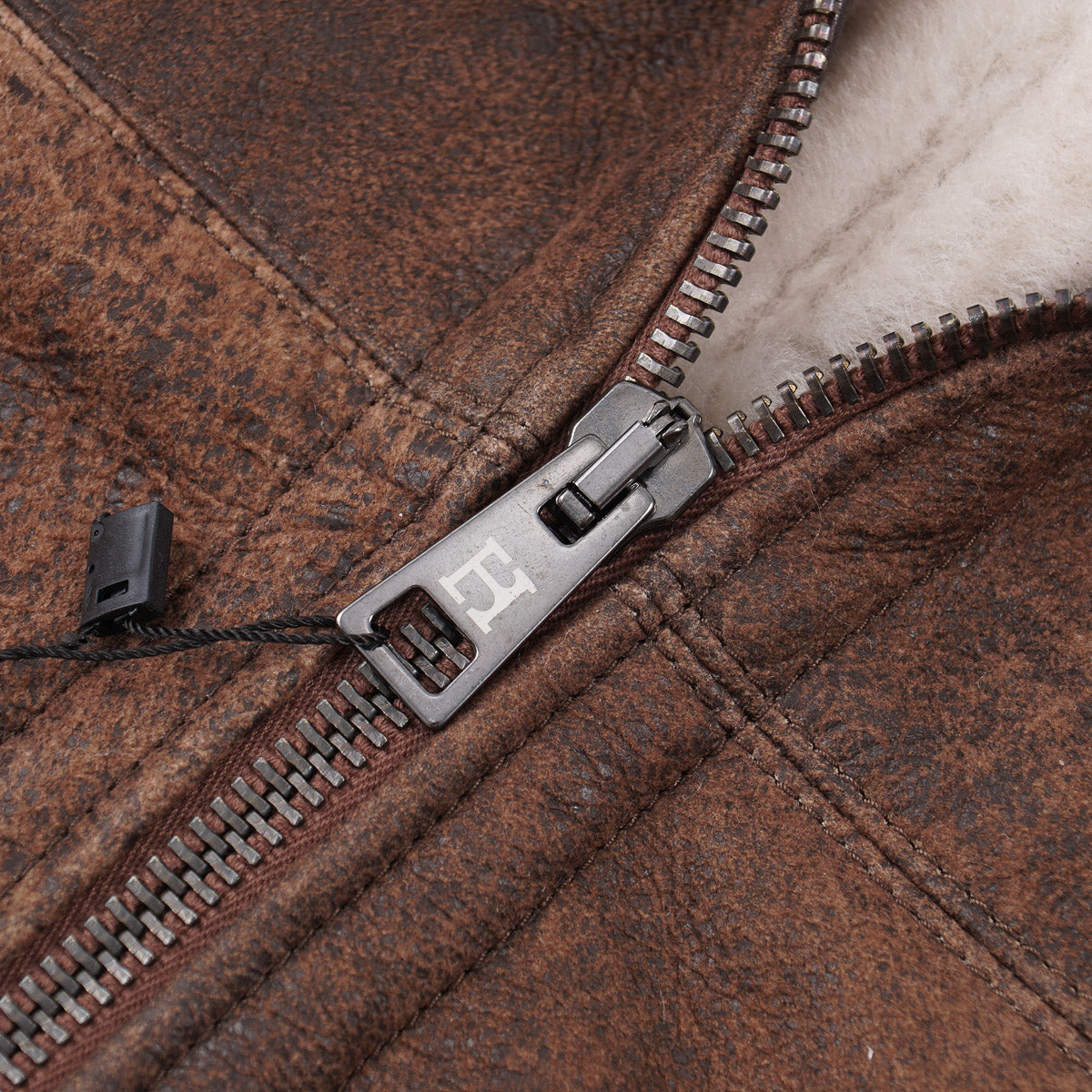 Hettabretz Shearling Leather Bomber Jacket