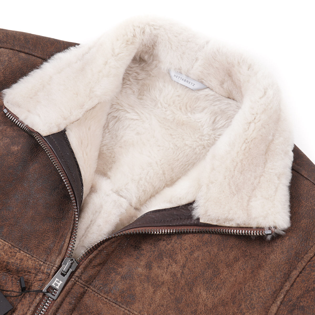 Hettabretz Shearling Leather Bomber Jacket