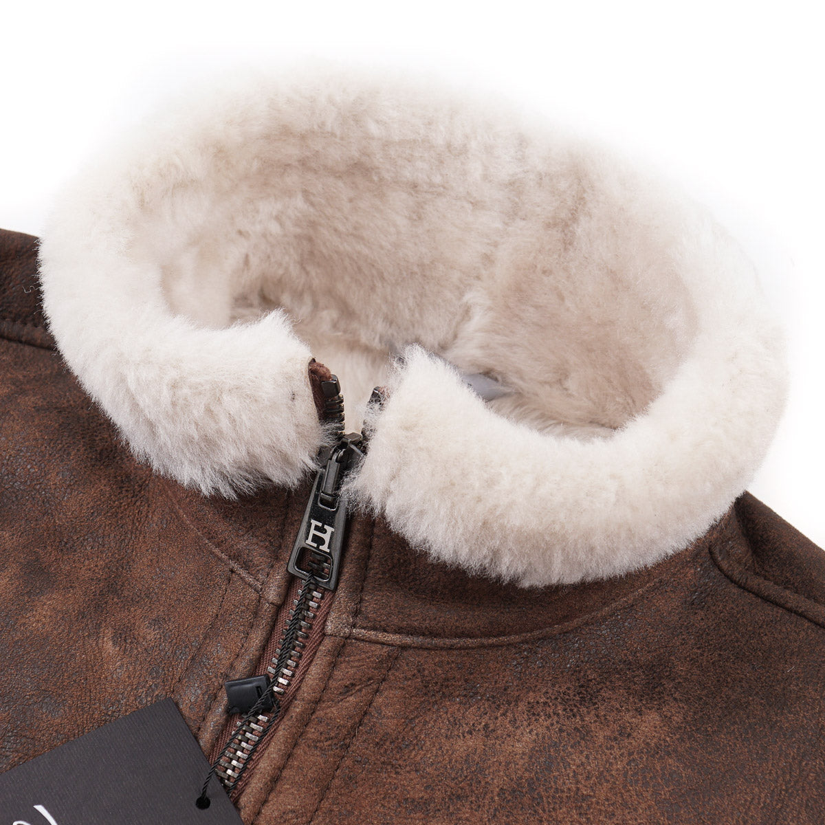 Hettabretz Shearling Leather Bomber Jacket