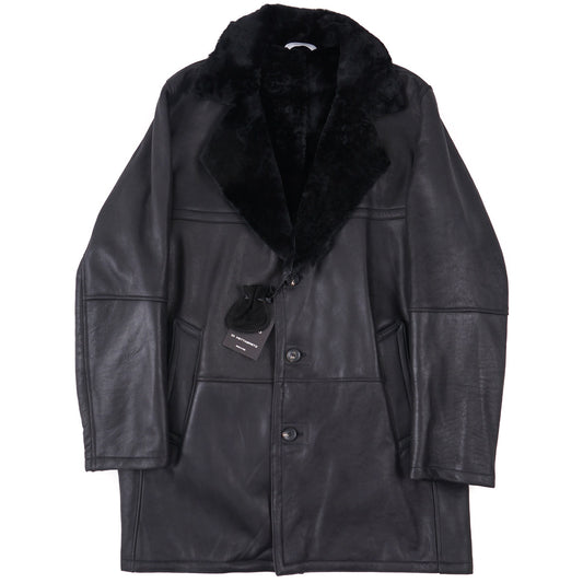 Hettabretz Satin Shearling Leather Overcoat
