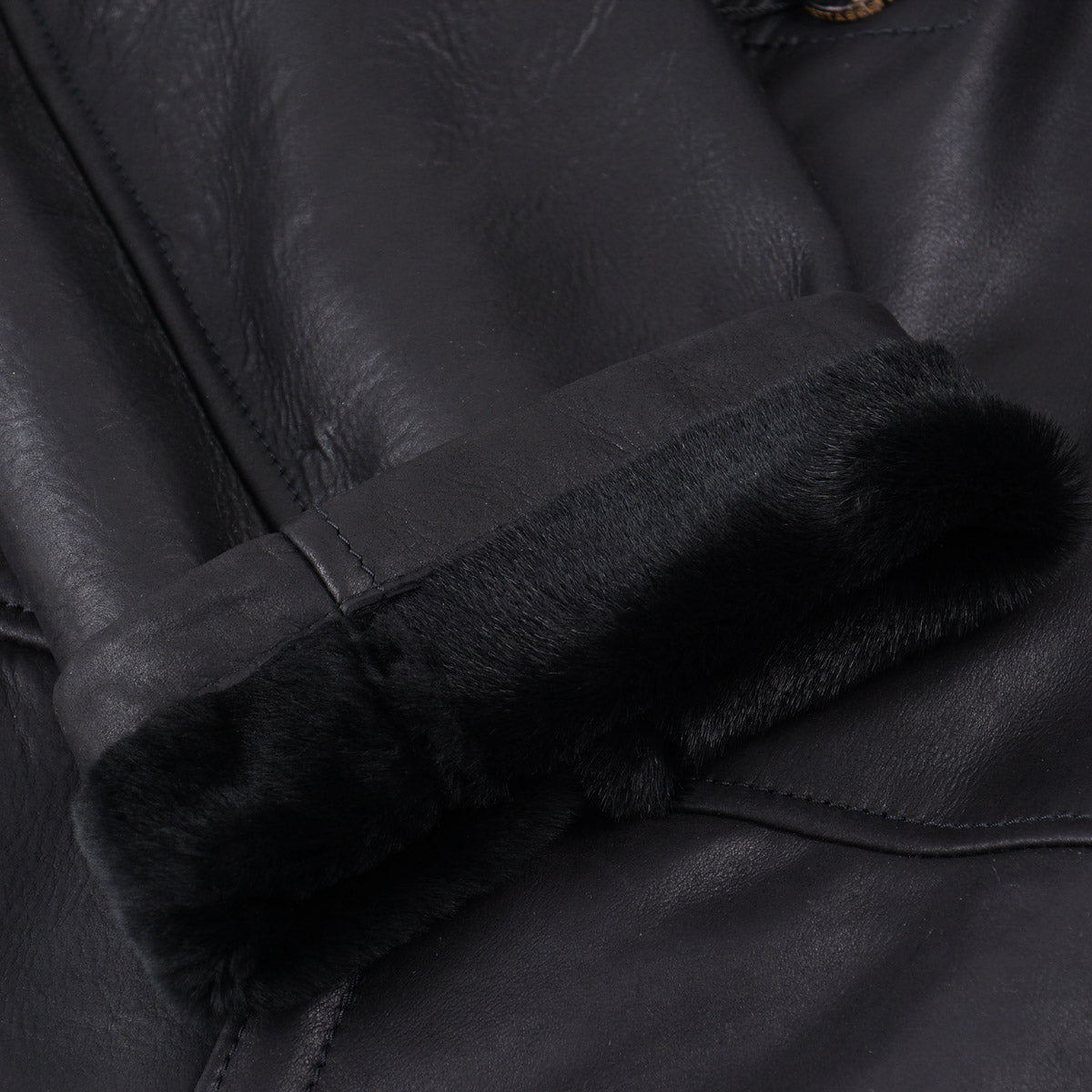 Hettabretz Satin Shearling Leather Overcoat