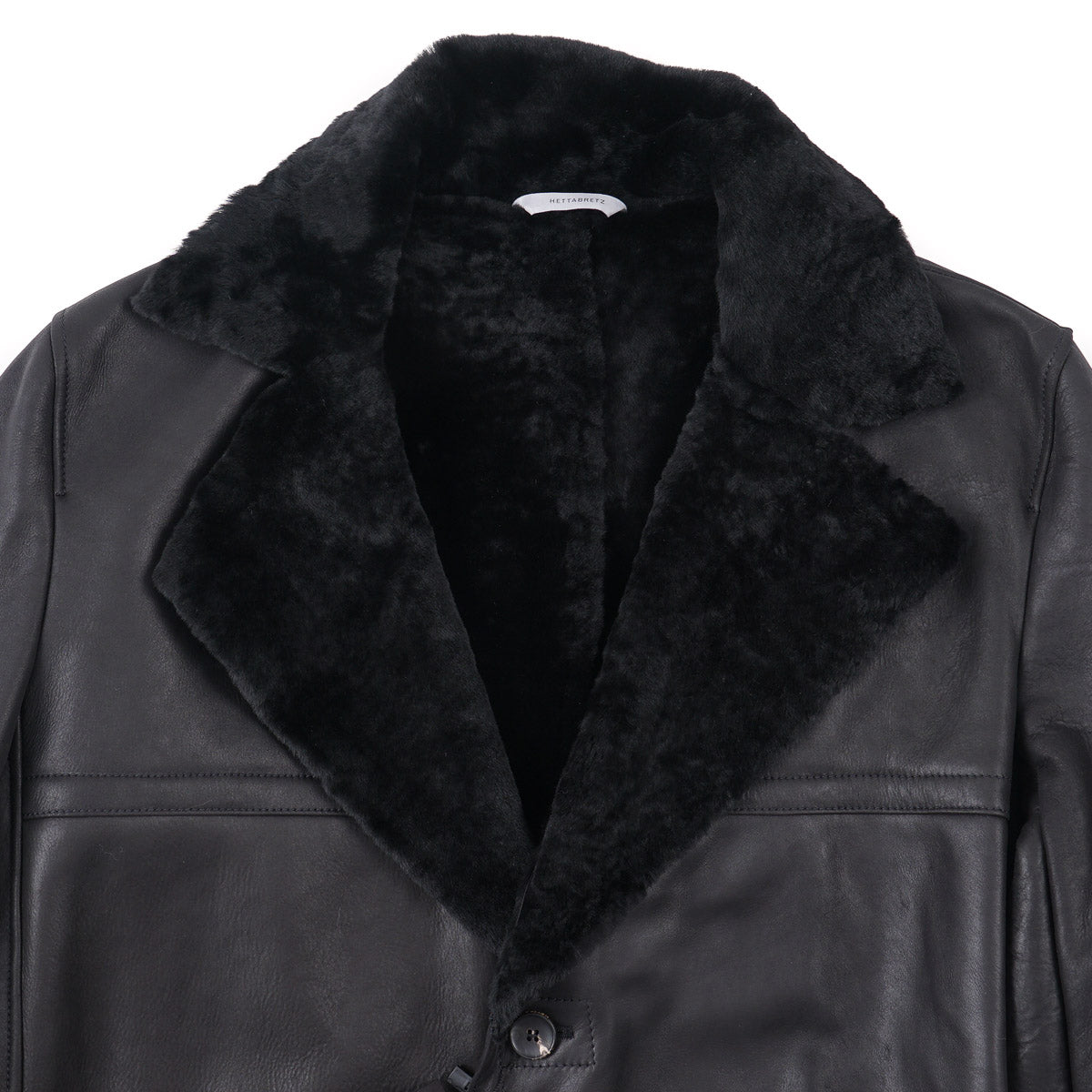 Hettabretz Satin Shearling Leather Overcoat