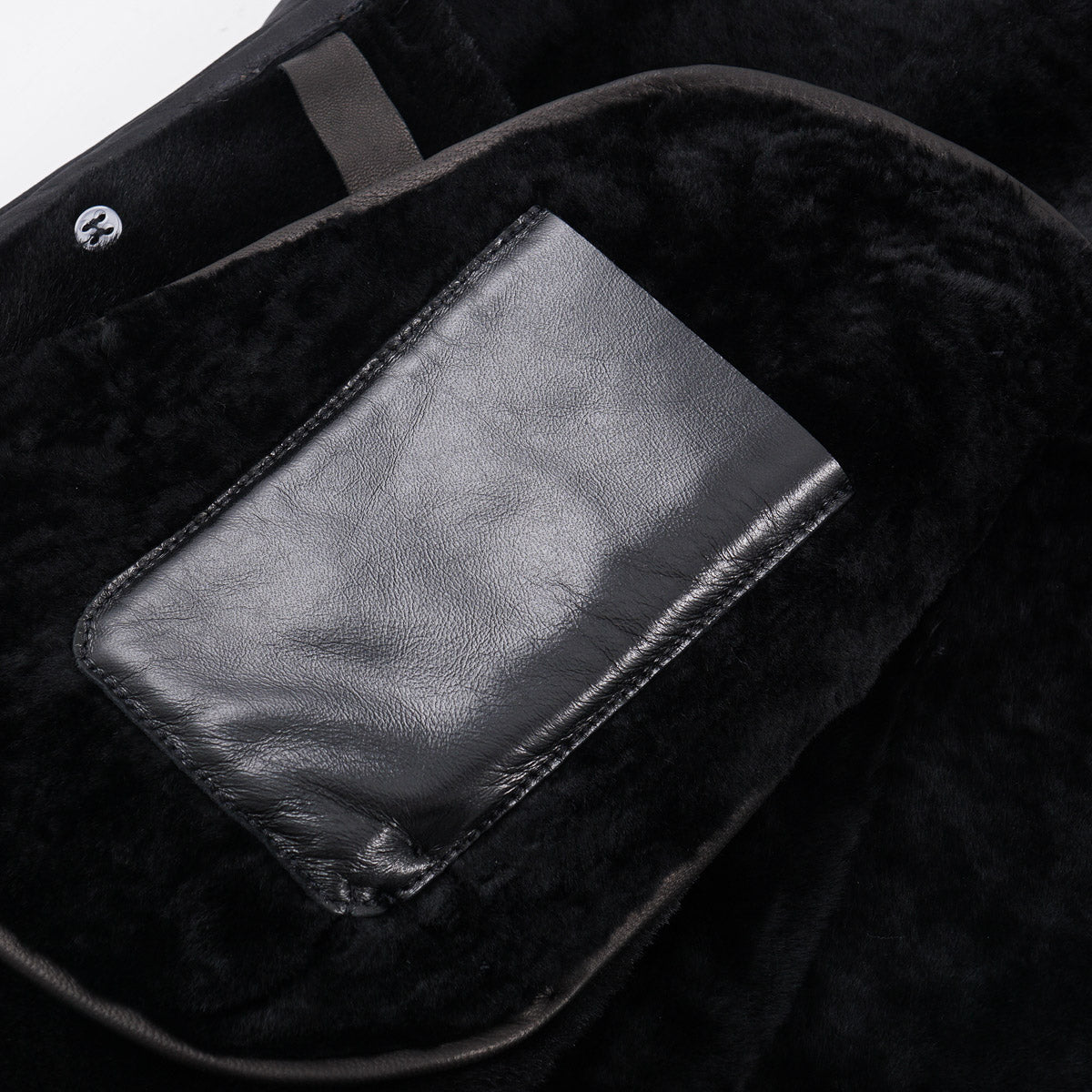 Hettabretz Satin Shearling Leather Overcoat