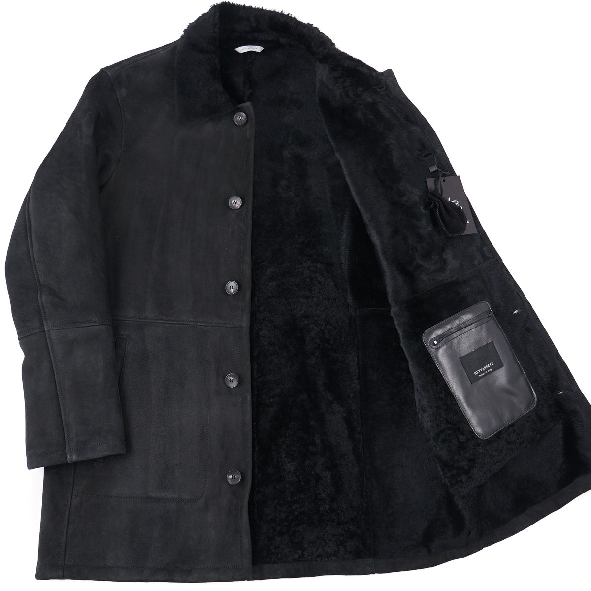 Hettabretz Plush Shearling Leather Overcoat