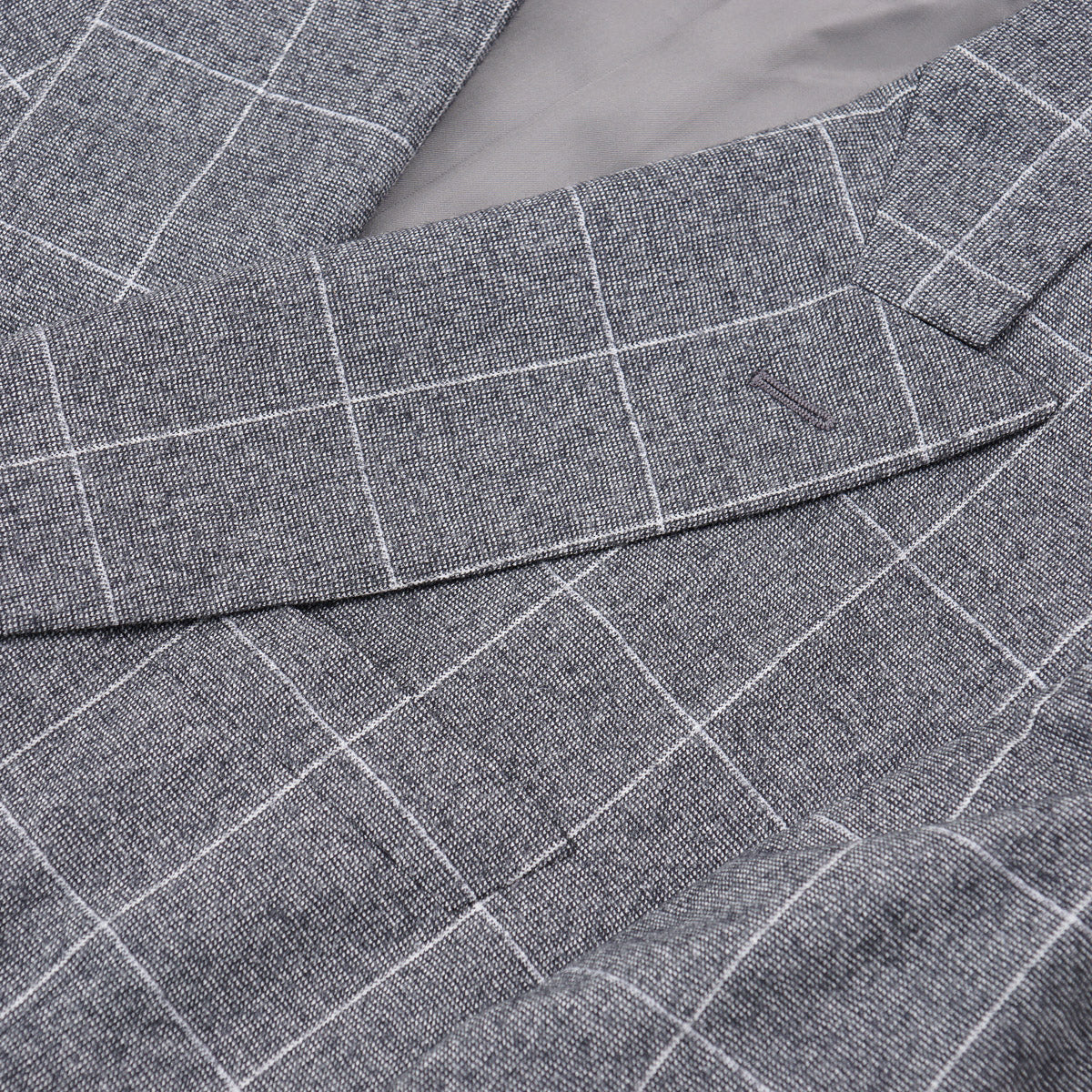 Belvest Windowpane Check Wool Suit
