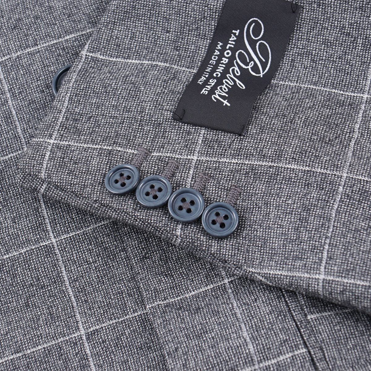 Belvest Windowpane Check Wool Suit