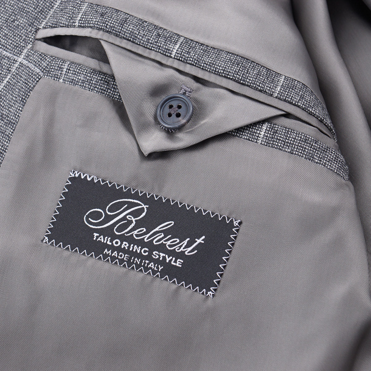 Belvest Windowpane Check Wool Suit