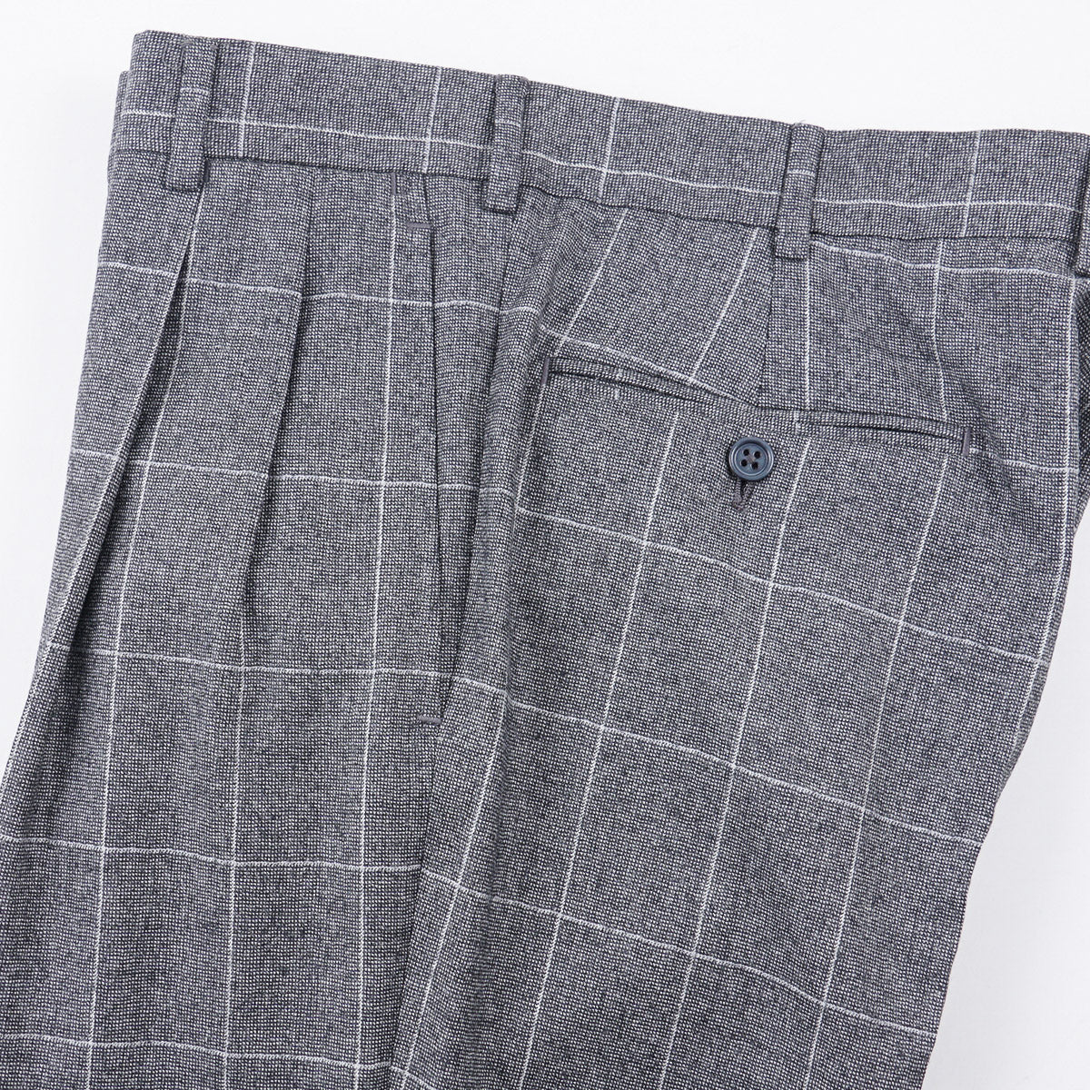 Belvest Windowpane Check Wool Suit