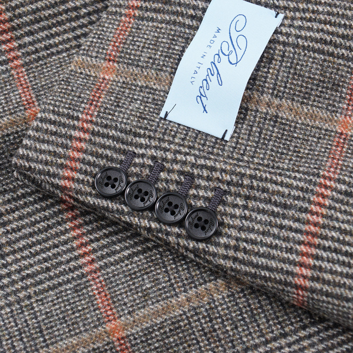 Belvest Brushed Flannel Wool Suit
