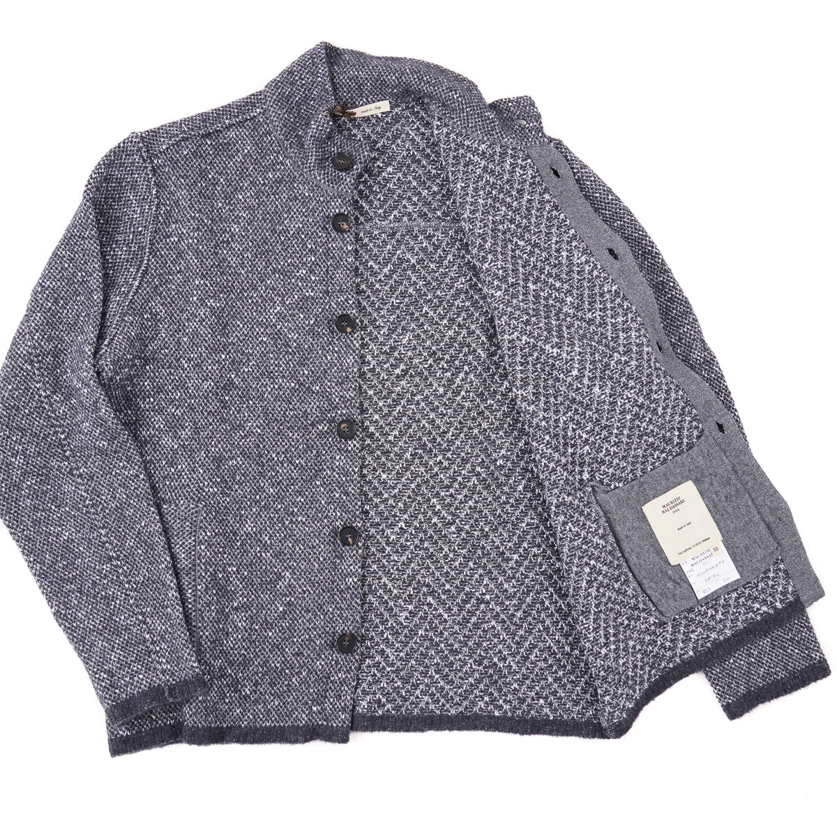 Maurizio Baldassari Piquet Knit Sweater-Jacket - Top Shelf Apparel