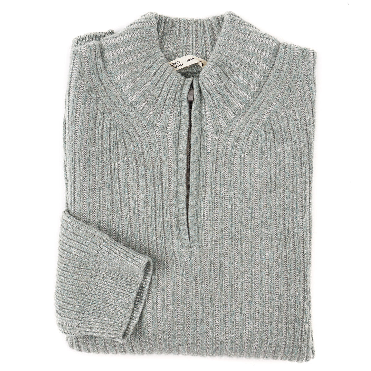 Maurizio Baldassari Half-Zip Cashmere Sweater - Top Shelf Apparel