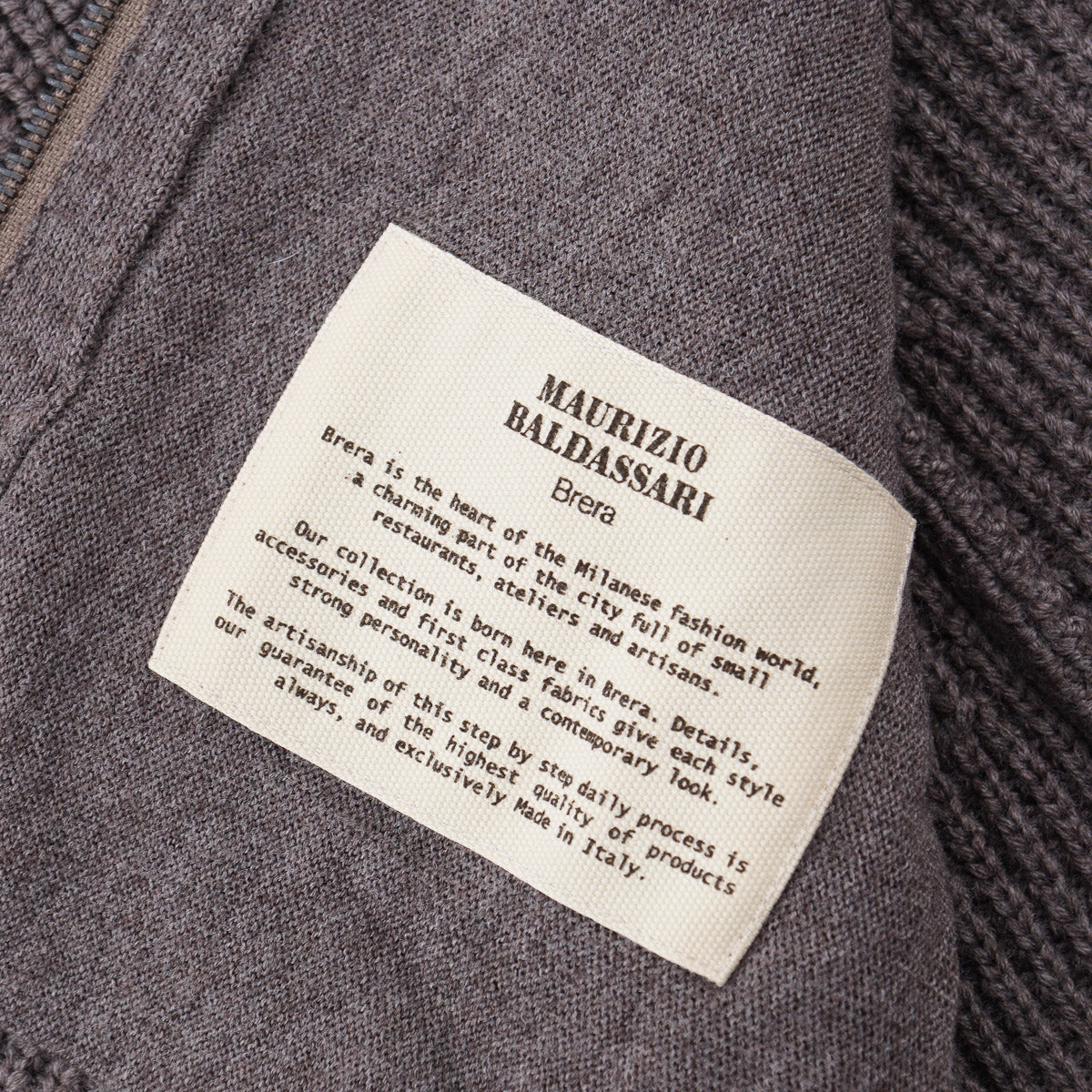 Maurizio Baldassari Knit Wool Full-Zip Sweater - Top Shelf Apparel