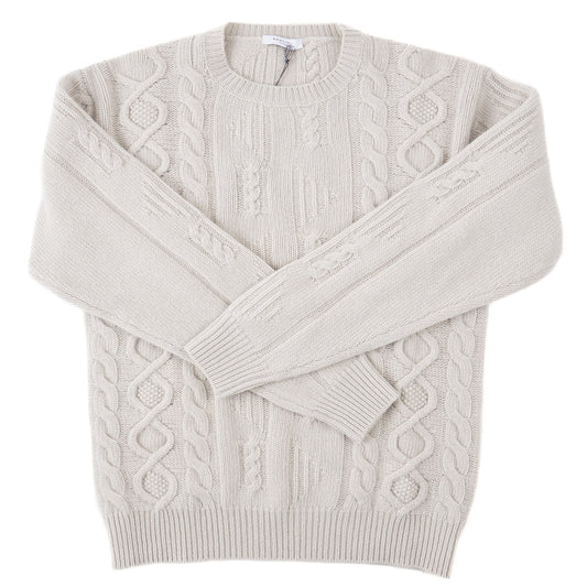Boglioli Cable Knit Plush Wool Sweater