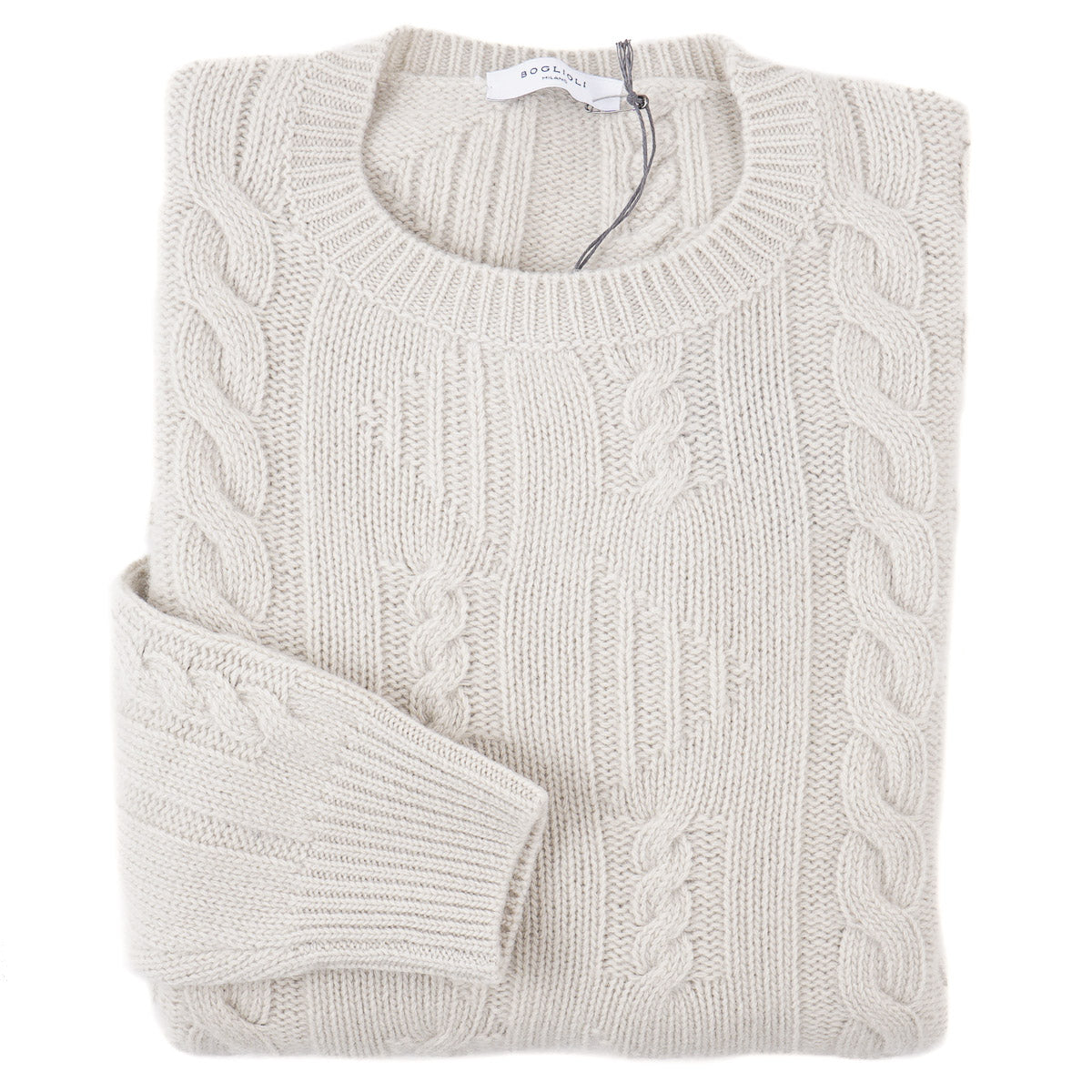 Boglioli Cable Knit Plush Wool Sweater