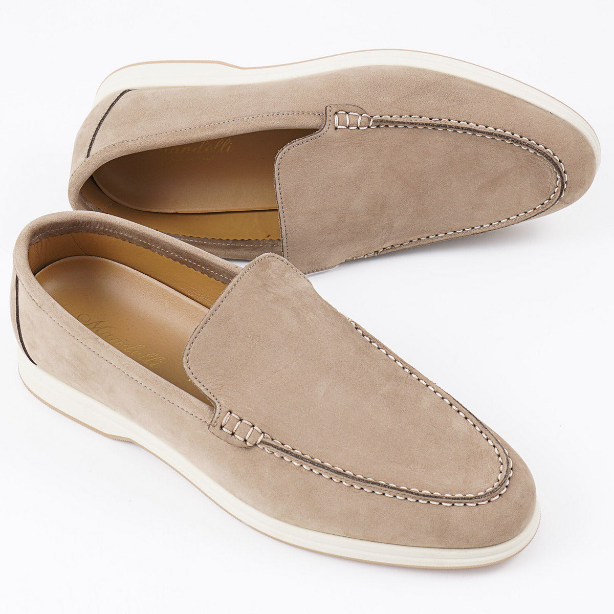 Mandelli Slip-On Nubuck Loafers