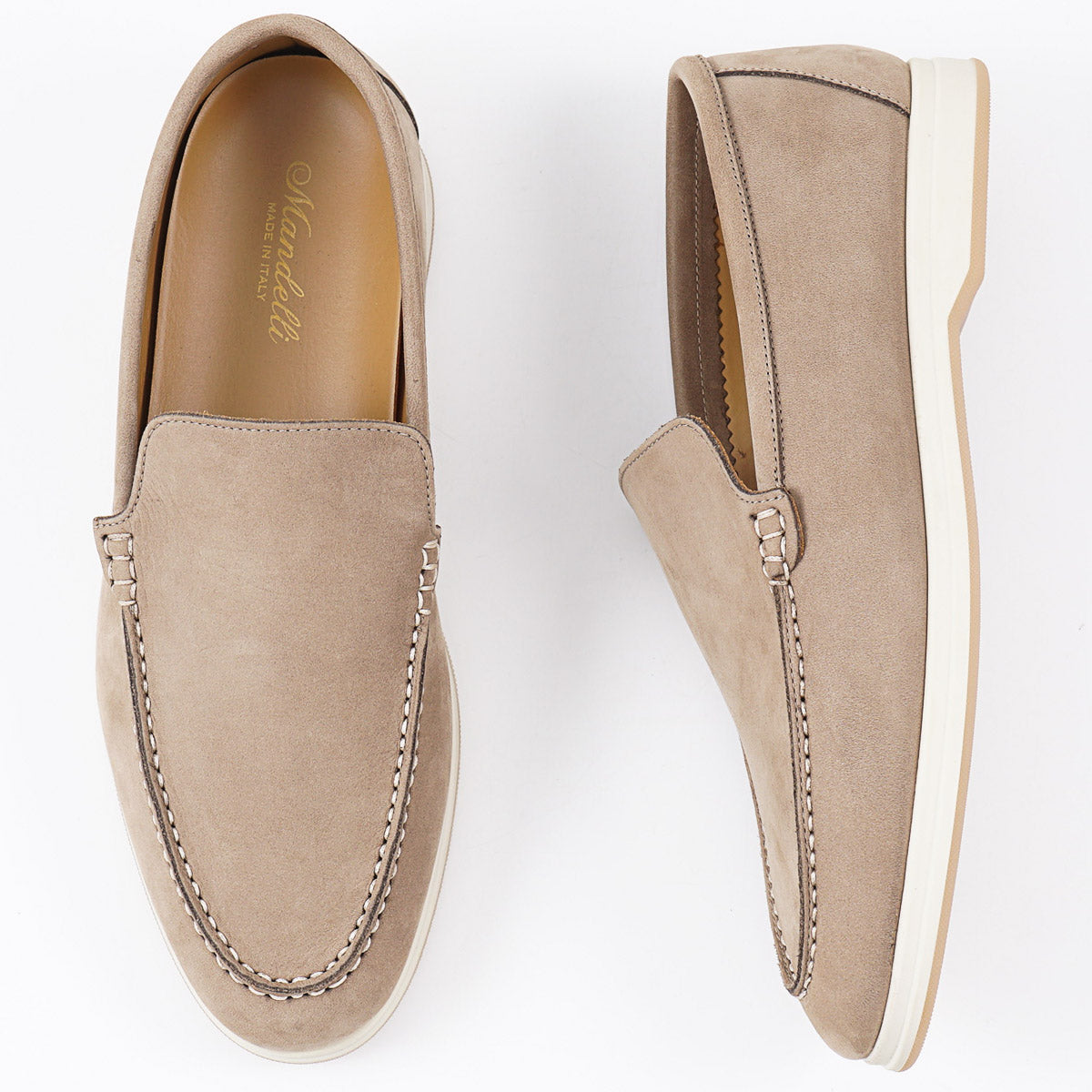Mandelli Slip-On Nubuck Loafers