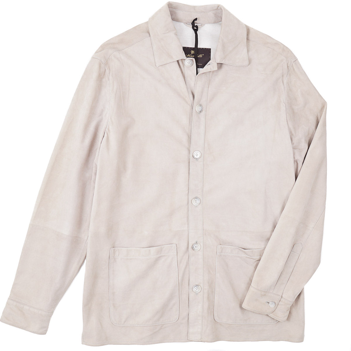 Enrico Mandelli Nappa Suede Shirt-Jacket - Top Shelf Apparel
