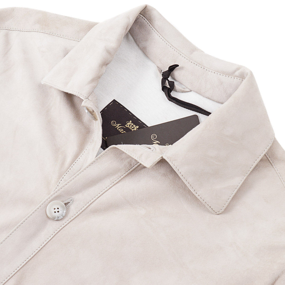 Enrico Mandelli Nappa Suede Shirt-Jacket - Top Shelf Apparel