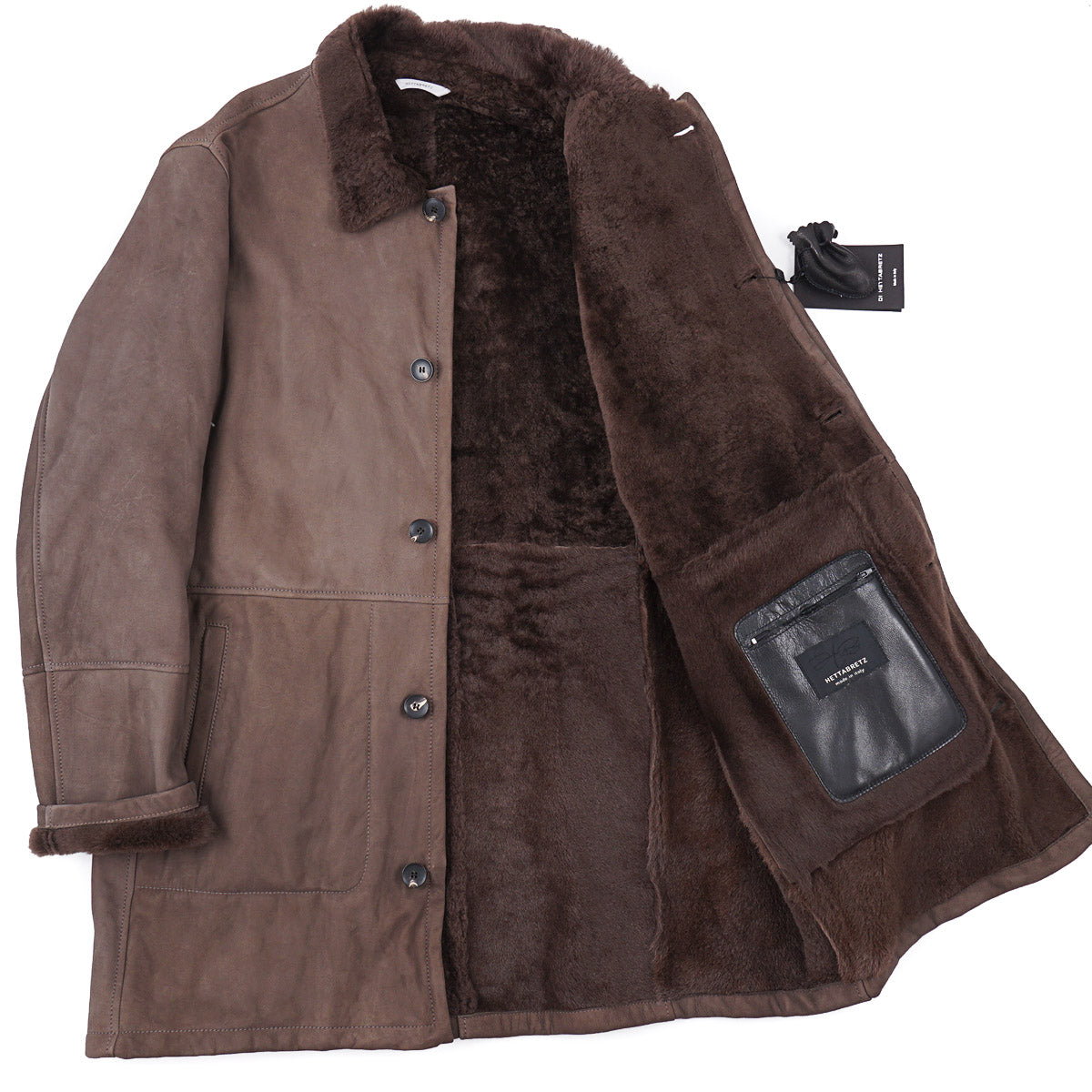 Hettabretz Shearling Leather Overcoat