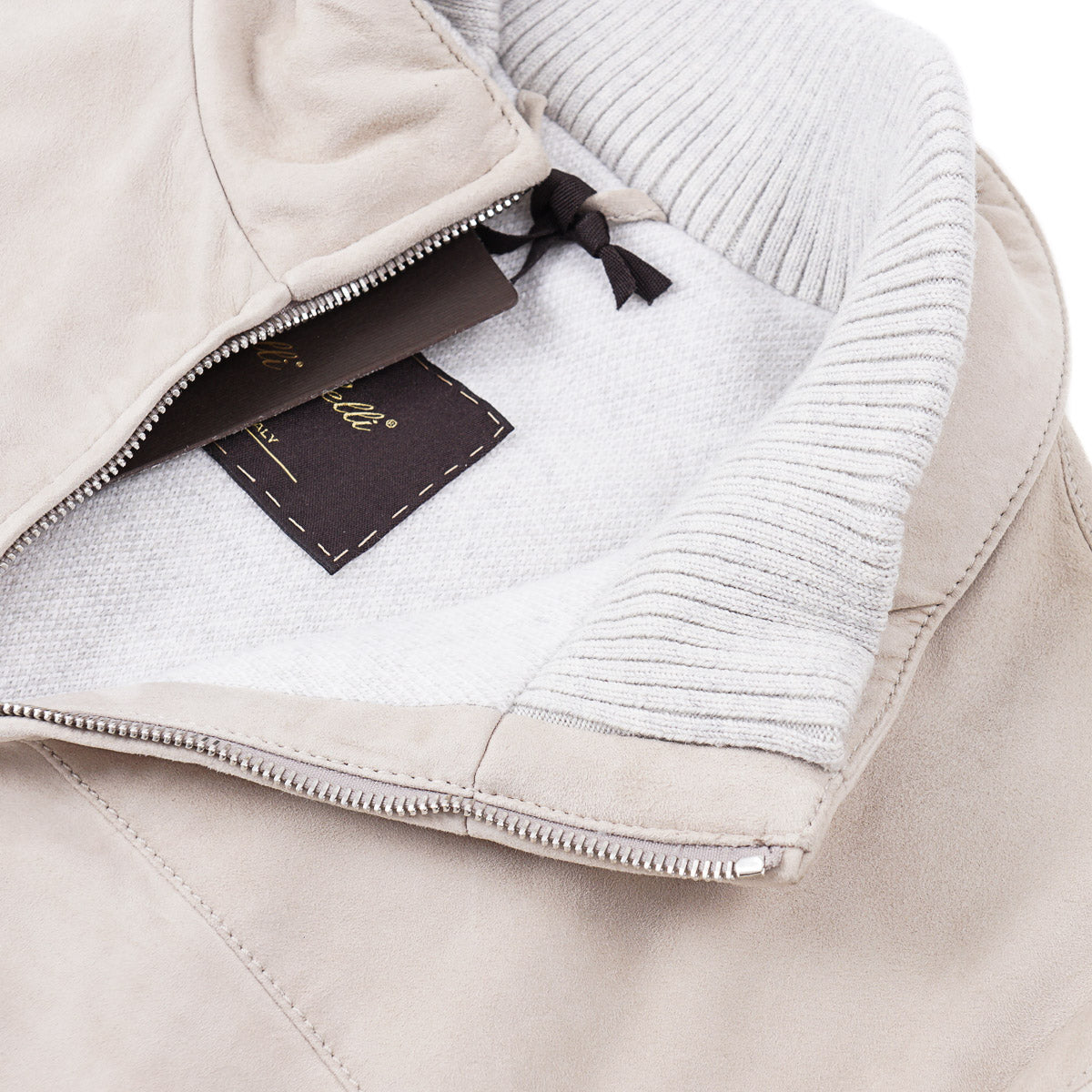 Mandelli Cashmere-Lined Suede Jacket - Top Shelf Apparel