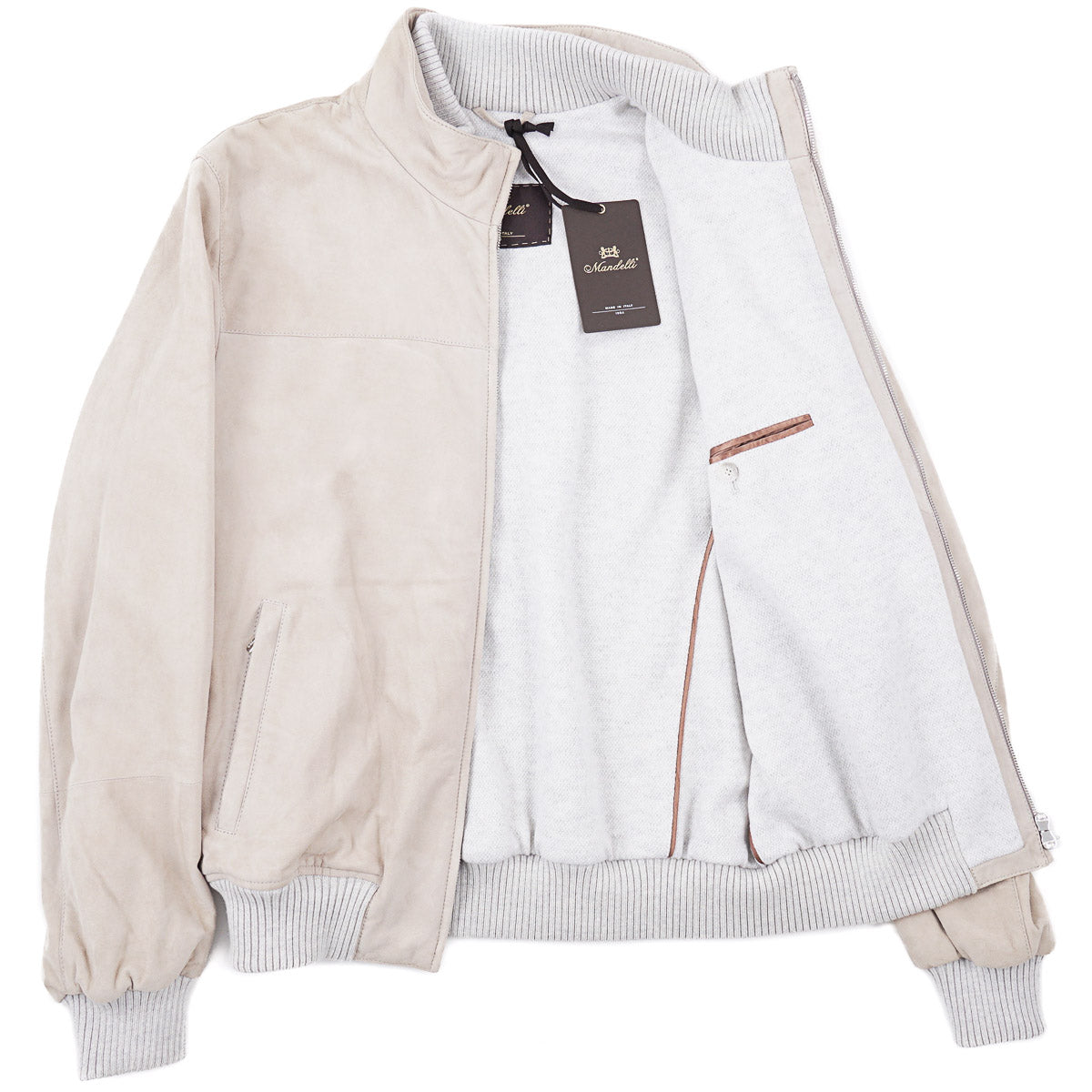 Mandelli Cashmere-Lined Suede Jacket - Top Shelf Apparel