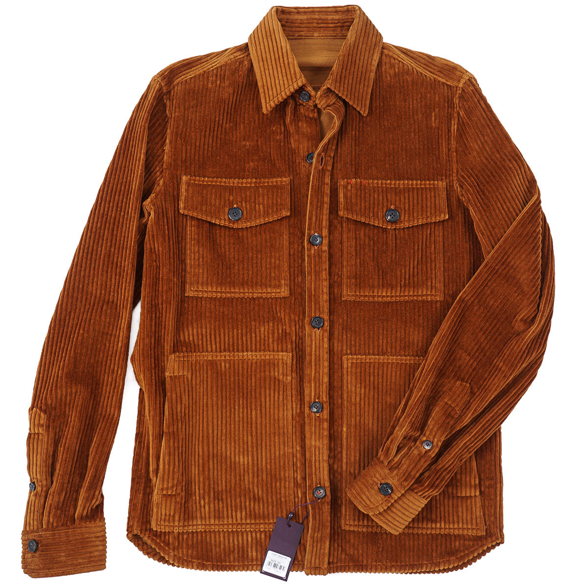 Isaia Soft Corduroy Cotton Overshirt - Top Shelf Apparel