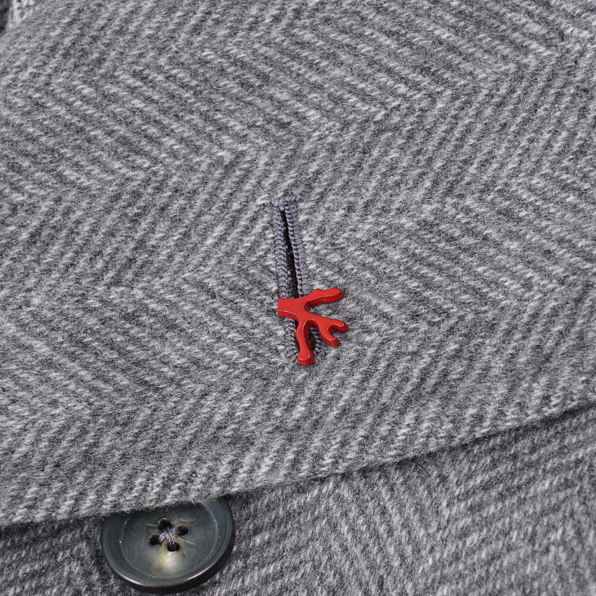 Isaia Herringbone Cashmere Peacoat - Top Shelf Apparel