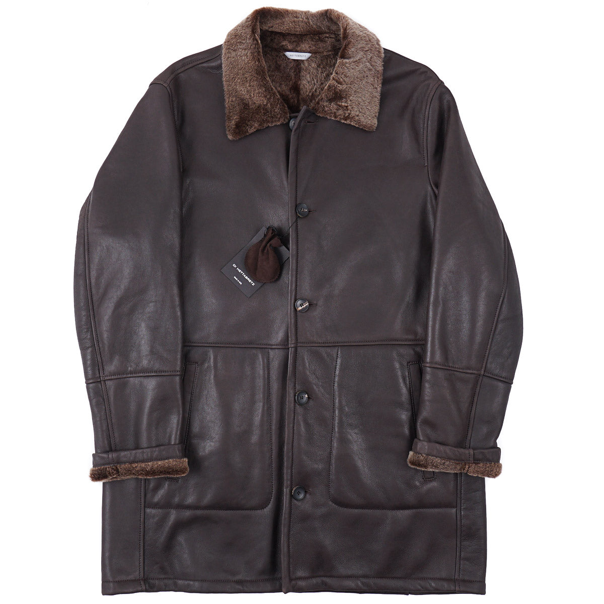 Hettabretz Shearling Leather Overcoat