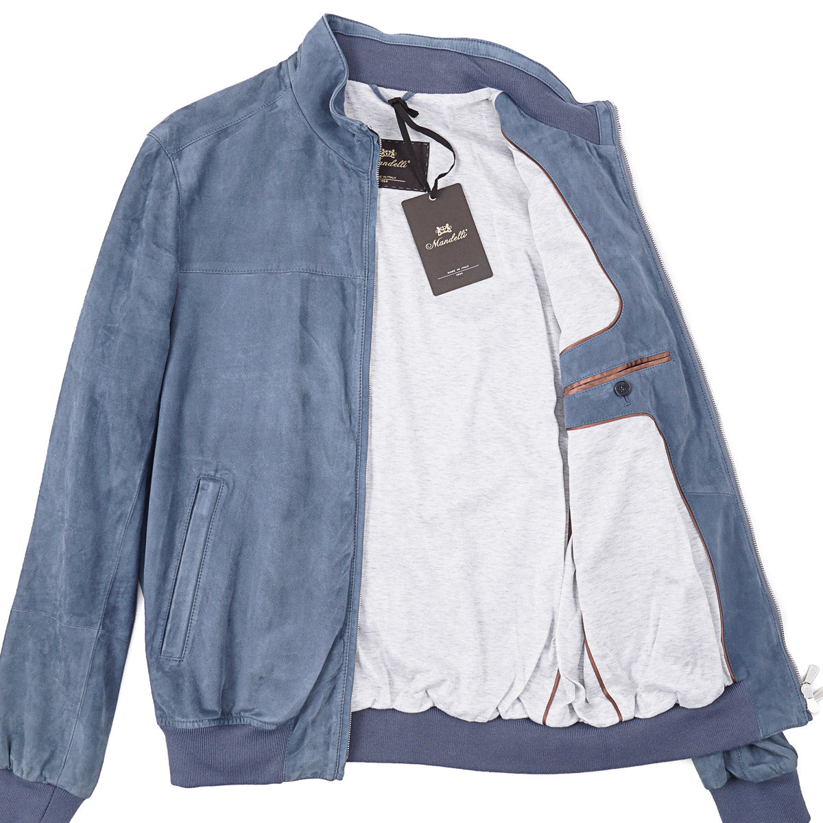 Enrico Mandelli Nappa Suede Blouson Jacket - Top Shelf Apparel