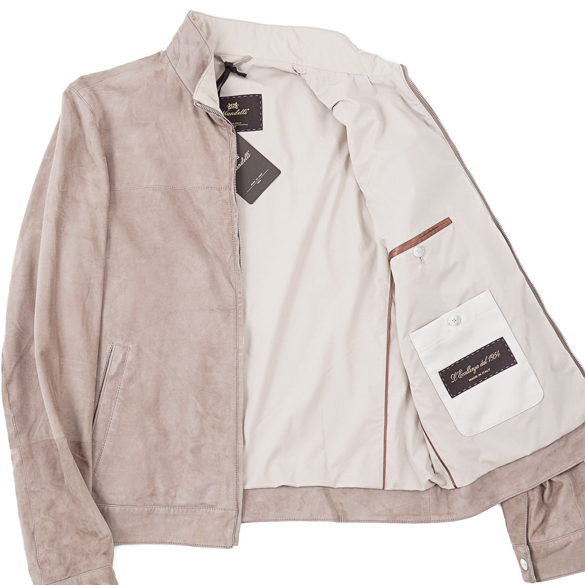 Enrico Mandelli Nappa Suede Blouson Jacket - Top Shelf Apparel
